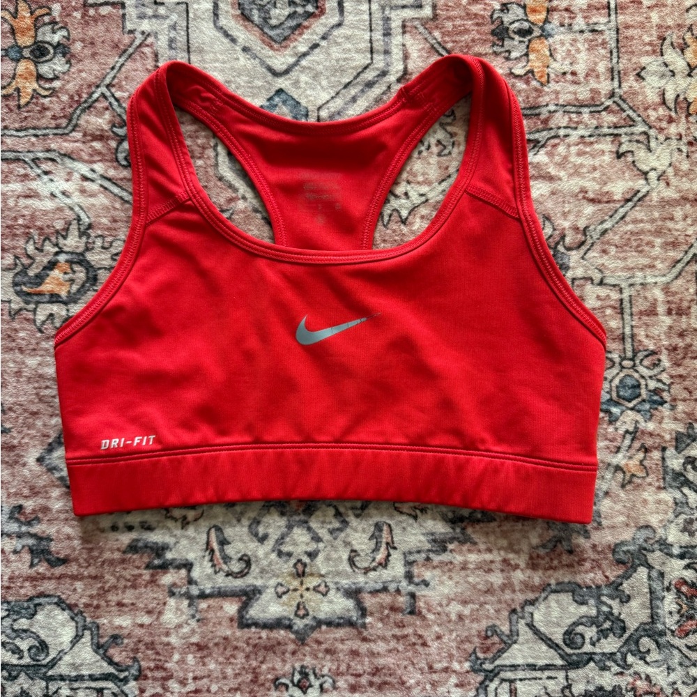 Nike Women's Vibrant Red Dri-FIT Sports Bra